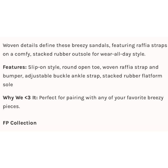 Free People Roma Raffia Sandals - Picture 8 of 8